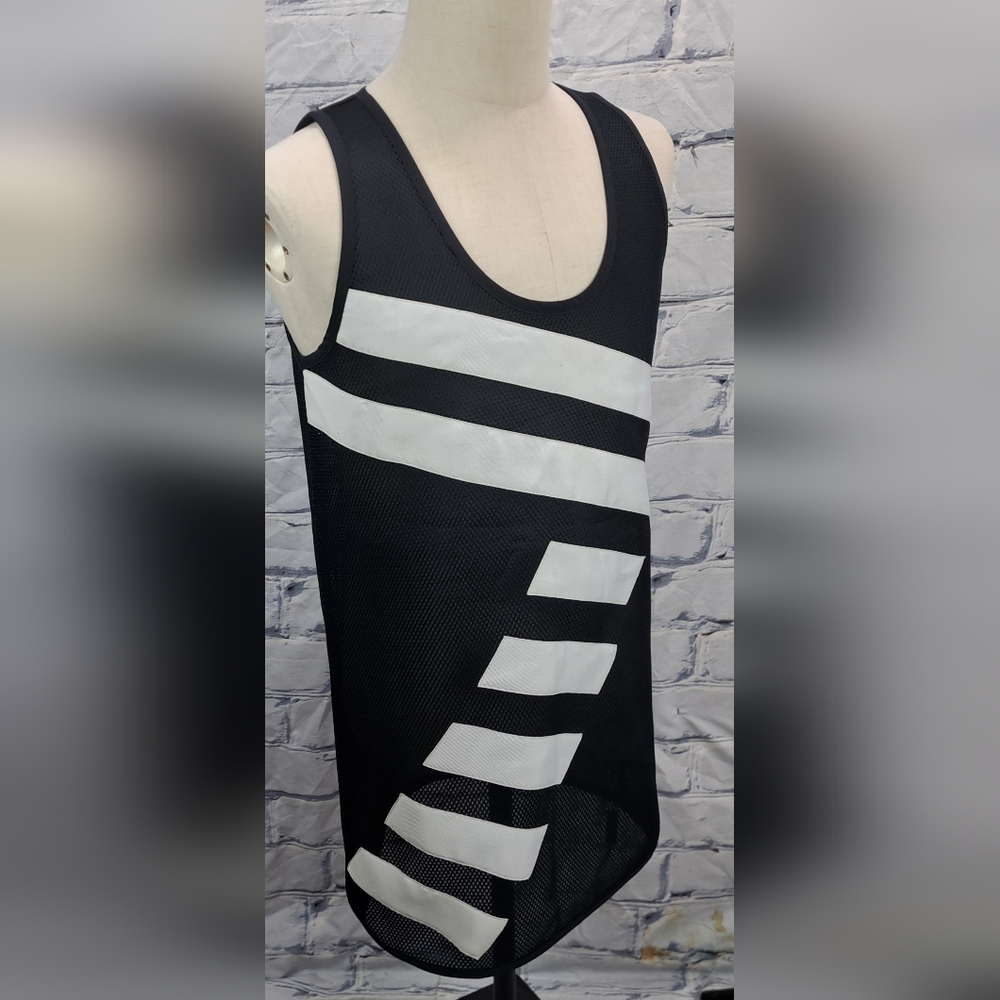NWT EA7 Emporio Armani Men's Tank Top Big Logo Perforated Mesh Navy White XS - Picture 5 of 16